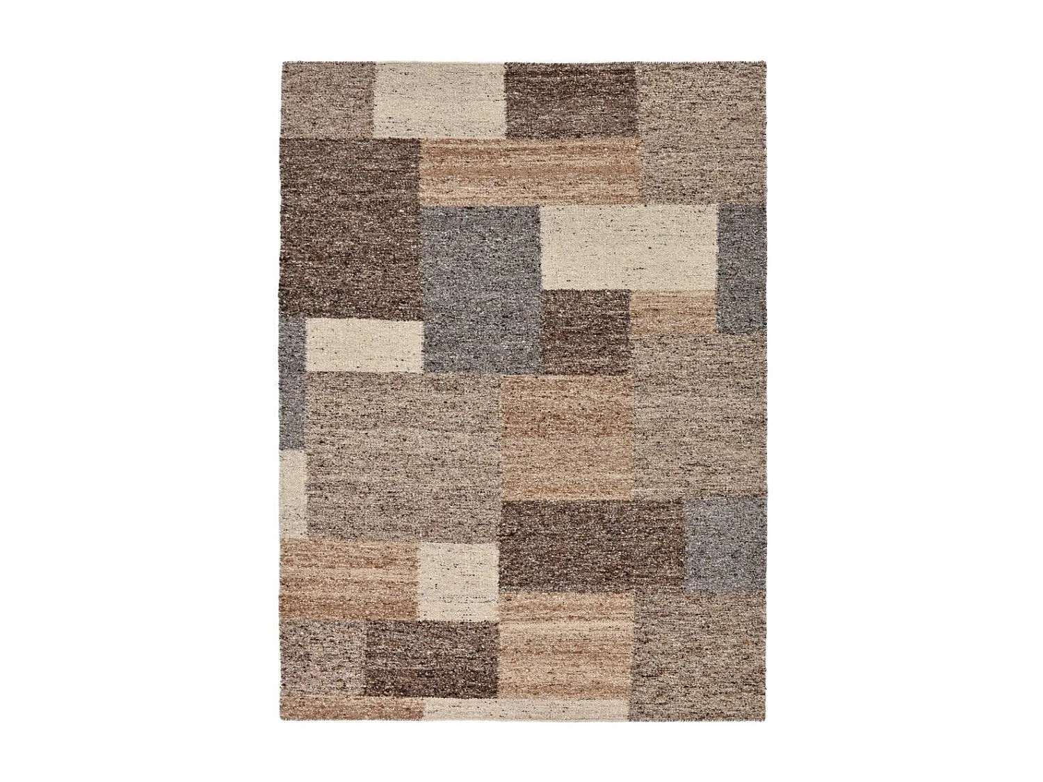 Handgeweven wollen tapijt 120x180 cm beige multi Ehrwald