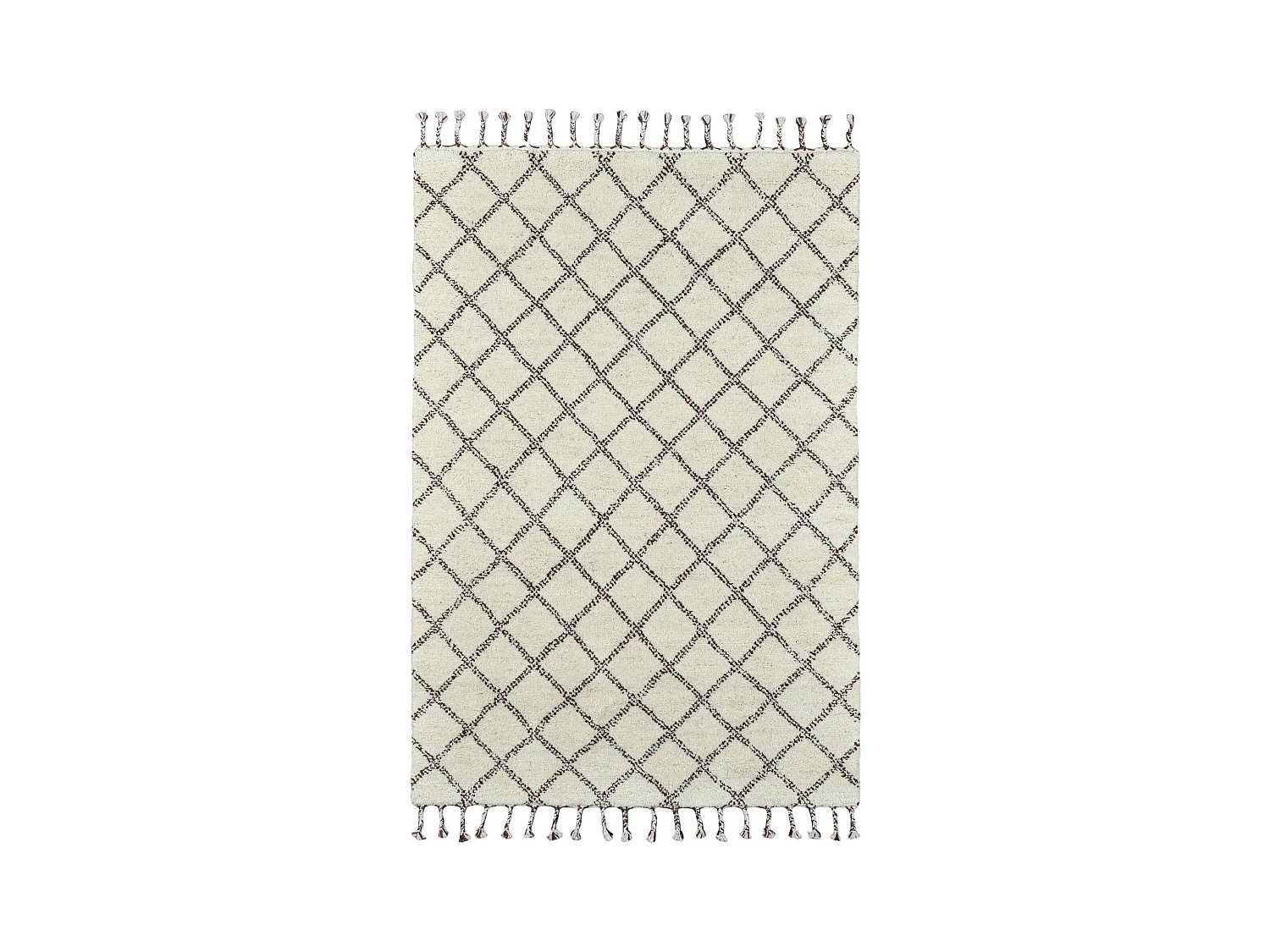 Tapete berbere Marmoucha feito à mão  90x160 cm preto / branco Marmoucha
