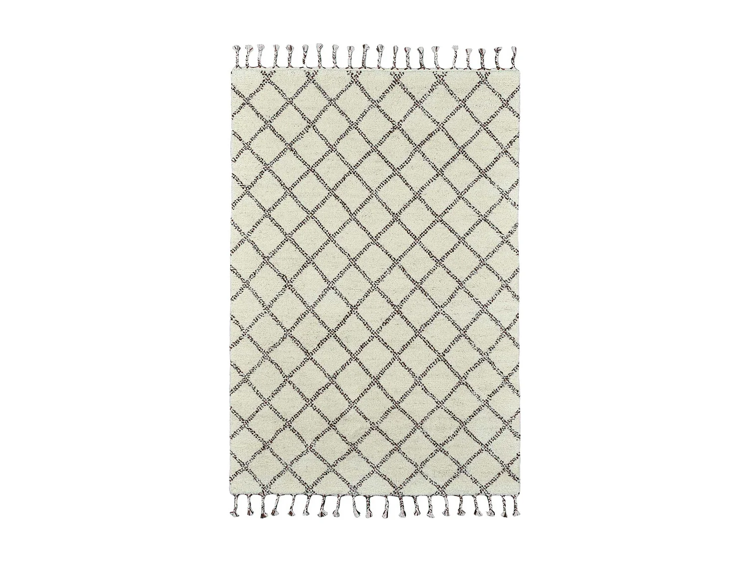 Tapete berbere Marmoucha feito à mão  90x160 cm preto / branco Marmoucha