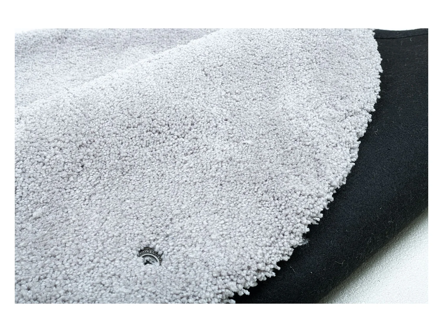 Tapis Shaggy tufté à la main 140x140 cm gris Cozy