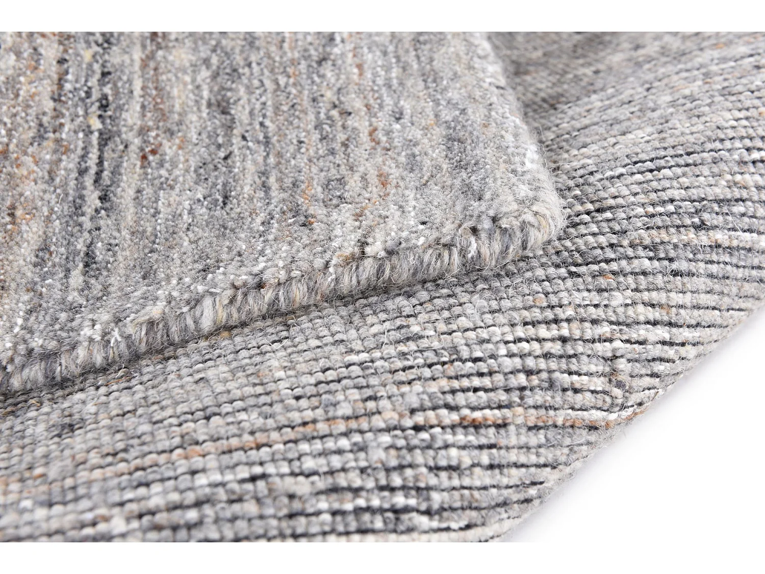 Tapis tissé à la main en laine et viscose 70x140 cm gris Sandiego