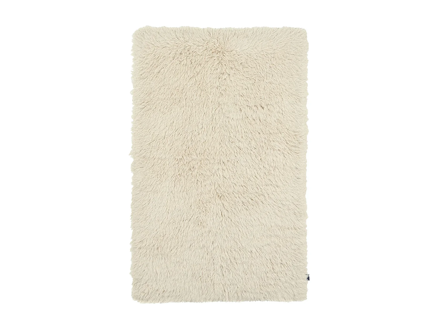 Tapis shaggy en laine naturelle tissé à la main  140x190 cm beige Fluffy