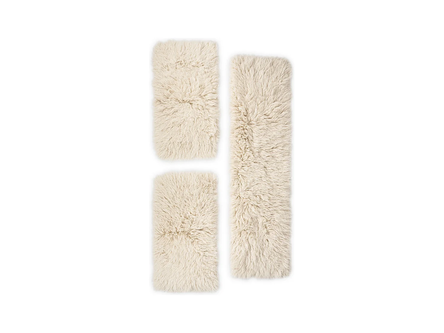 Tapis Flokati provenant de Grèce 70x620 cm natural Flokos XXL