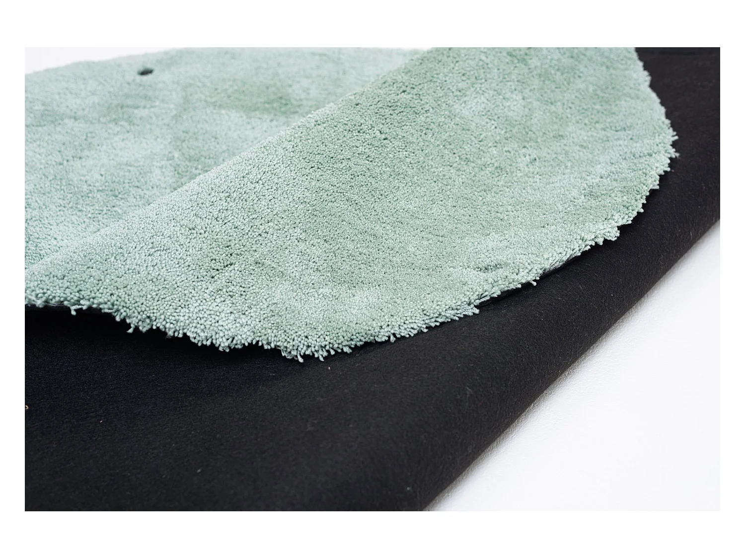 Tapis Shaggy tufté à la main 100x100 cm menthe Cozy