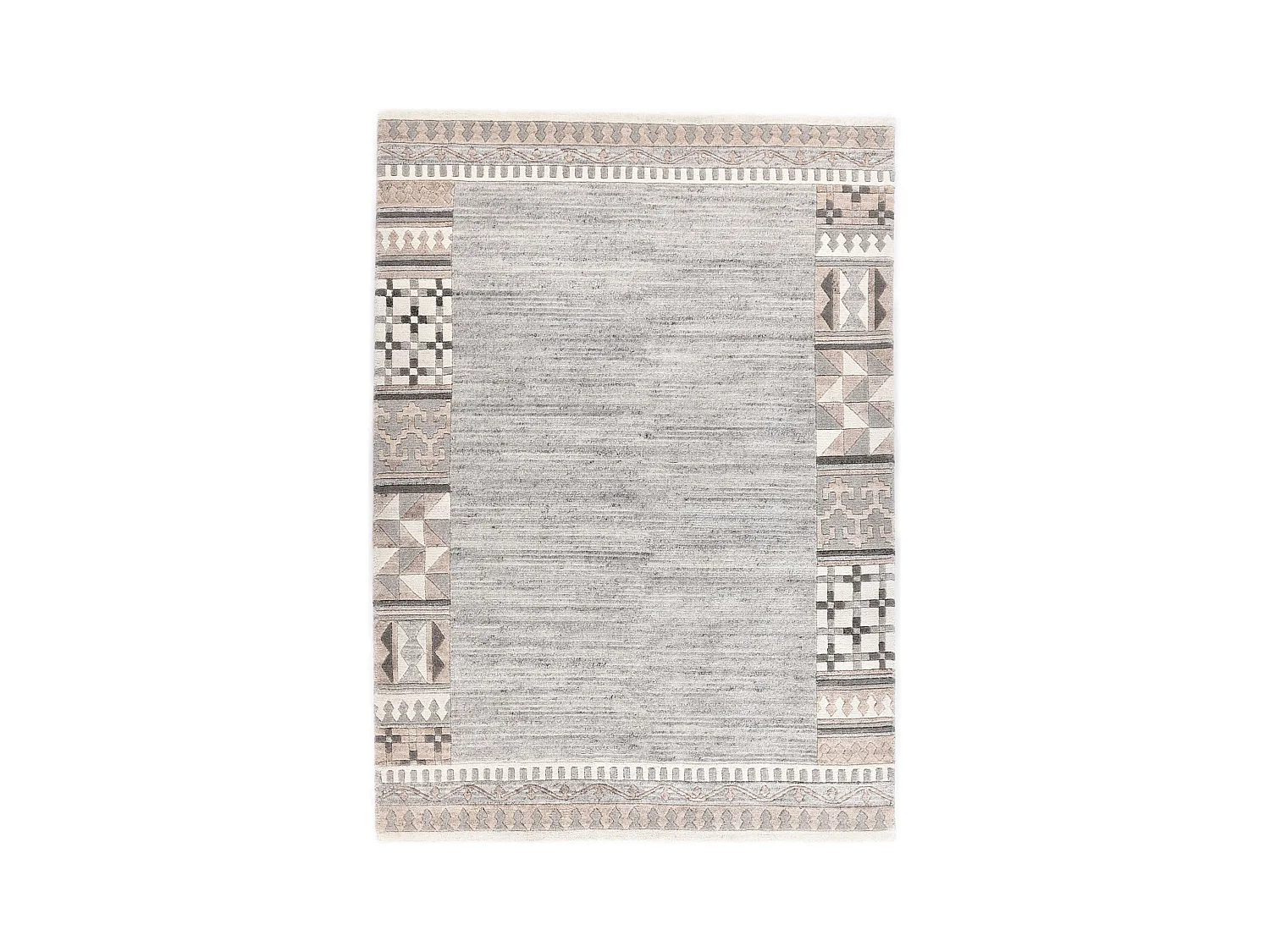 Handgeknoopt wollen tapijt  120x180 cm beige natuur Nakarta