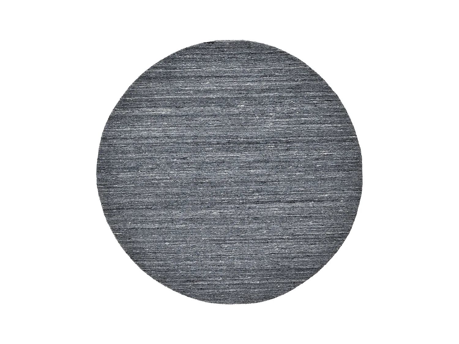 Handgewebter UNI Wollteppich 100x100 cm Anthrazit Pure
