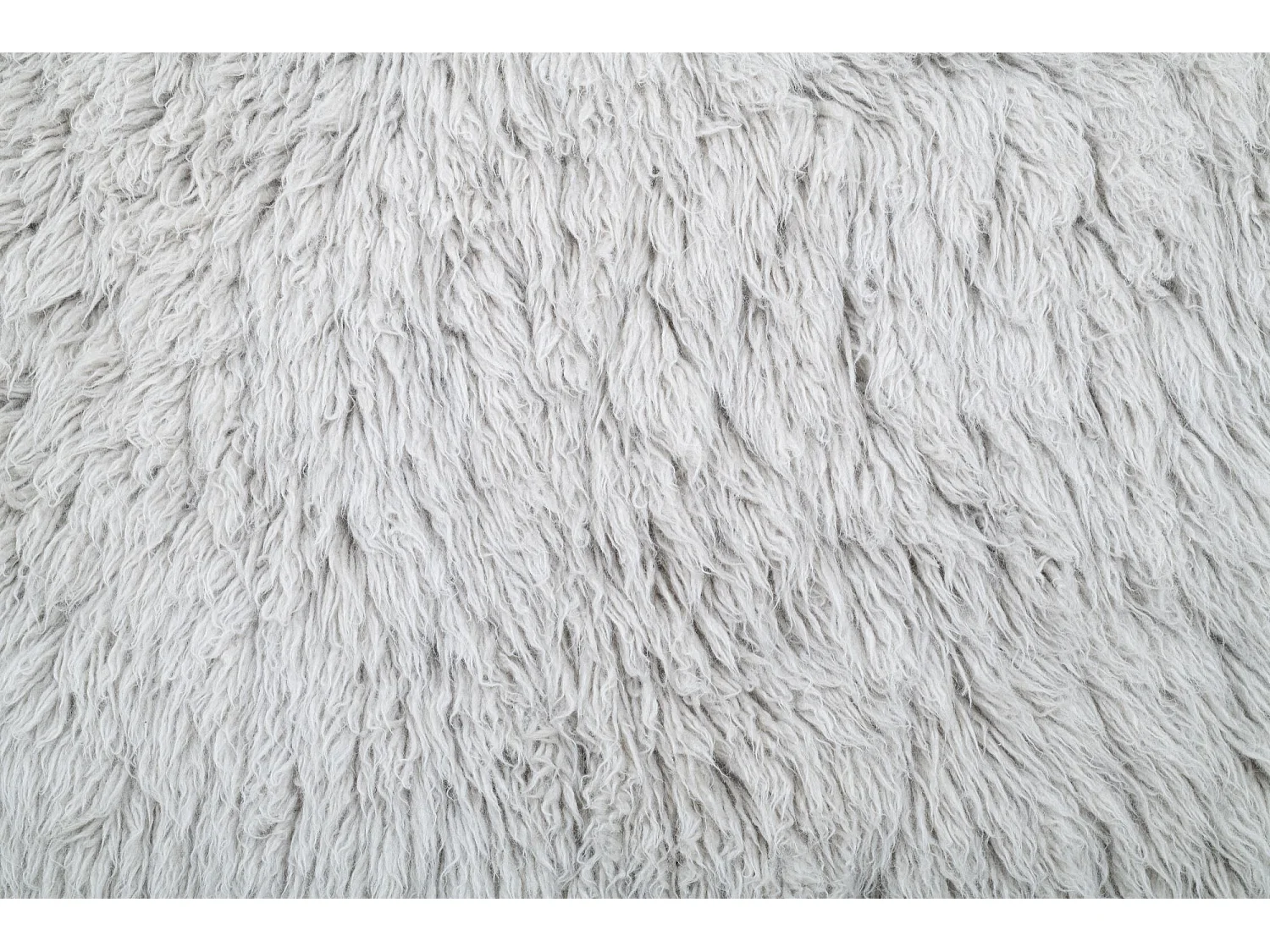 Tapis shaggy en laine naturelle tissé à la main  180x250 cm gris Fluffy