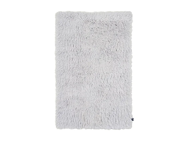 Handgewebter Naturwollshaggy 180x250 cm Grau Fluffy