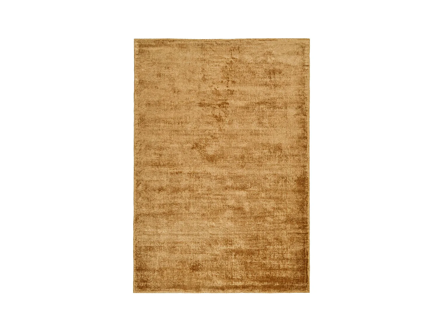 Handgewebter Viskoseteppich 160x230 cm Ocker Shine