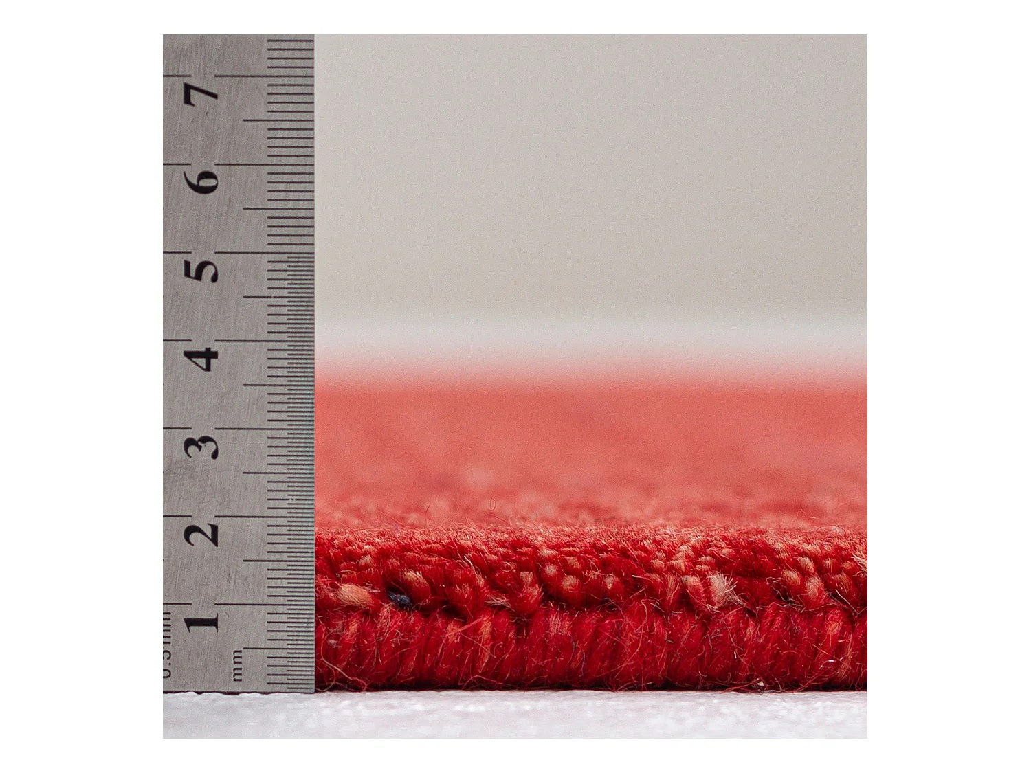 Handgewebter UNI Teppich 70x140 cm Rot Holi