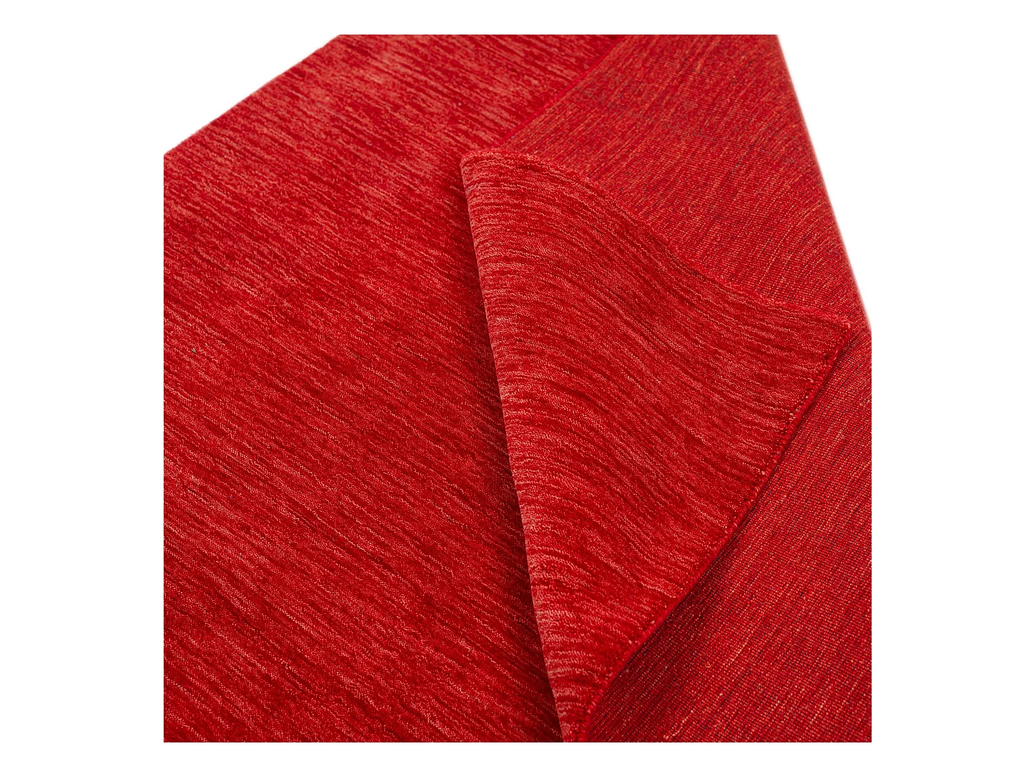 Handgewebter UNI Teppich 70x140 cm Rot Holi