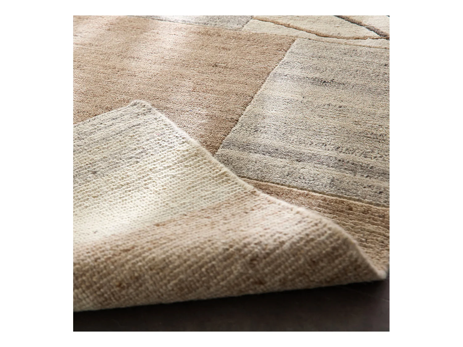 Tapis en laine noué à la main 120x180 cm natural gris Nakarta