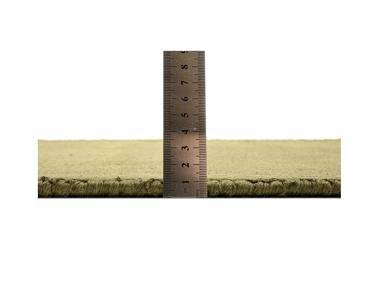 Handgewebter Viskoseteppich 65x135 cm Moos Shine