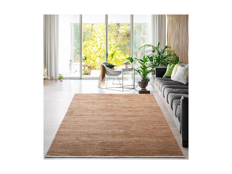 Flachgewebeteppich in Kort-Optik 240x340 cm Rust Corduletta