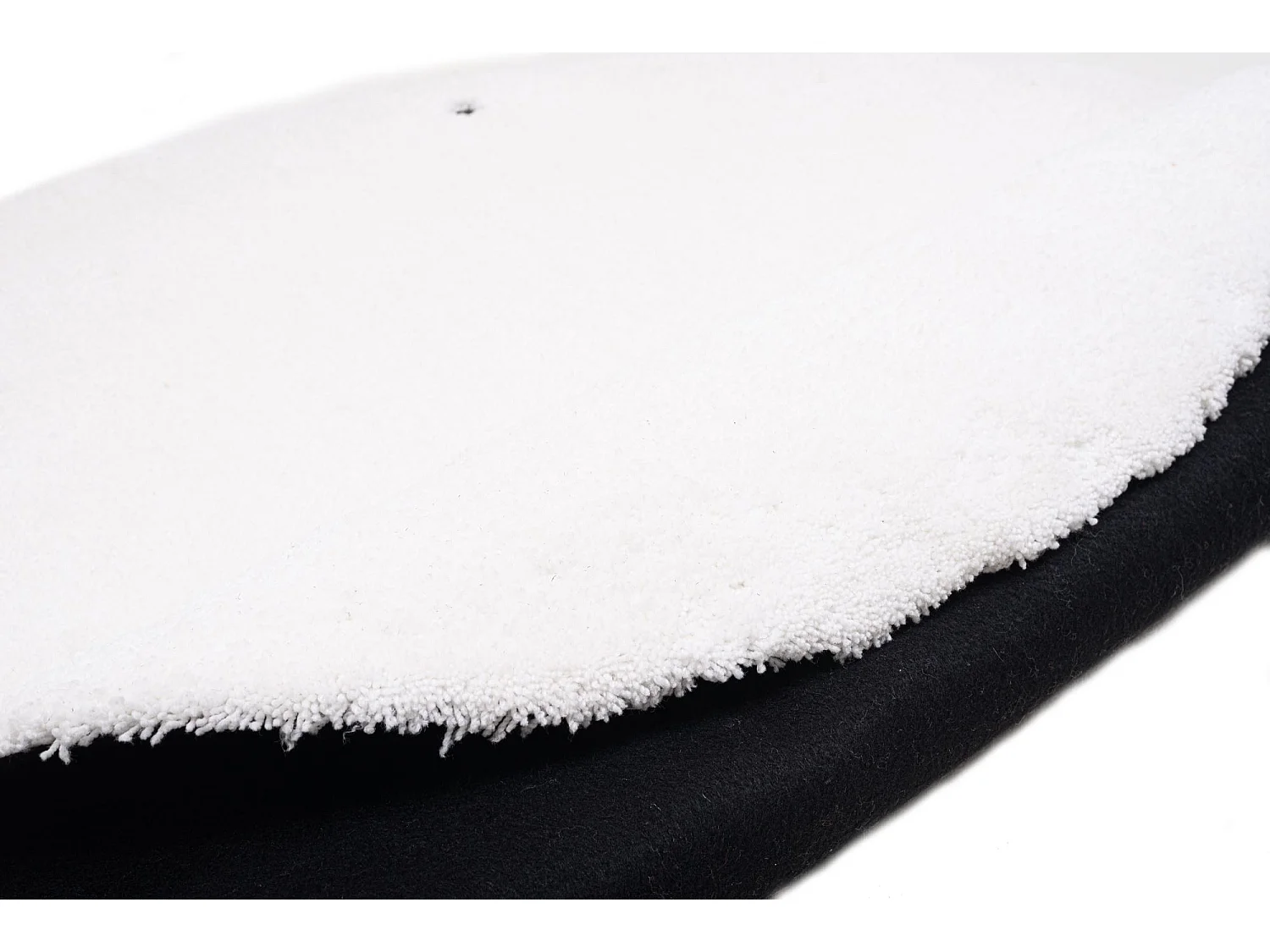 Alfombra Shaggy tejida a mano 135x200 cm Blanco Cozy