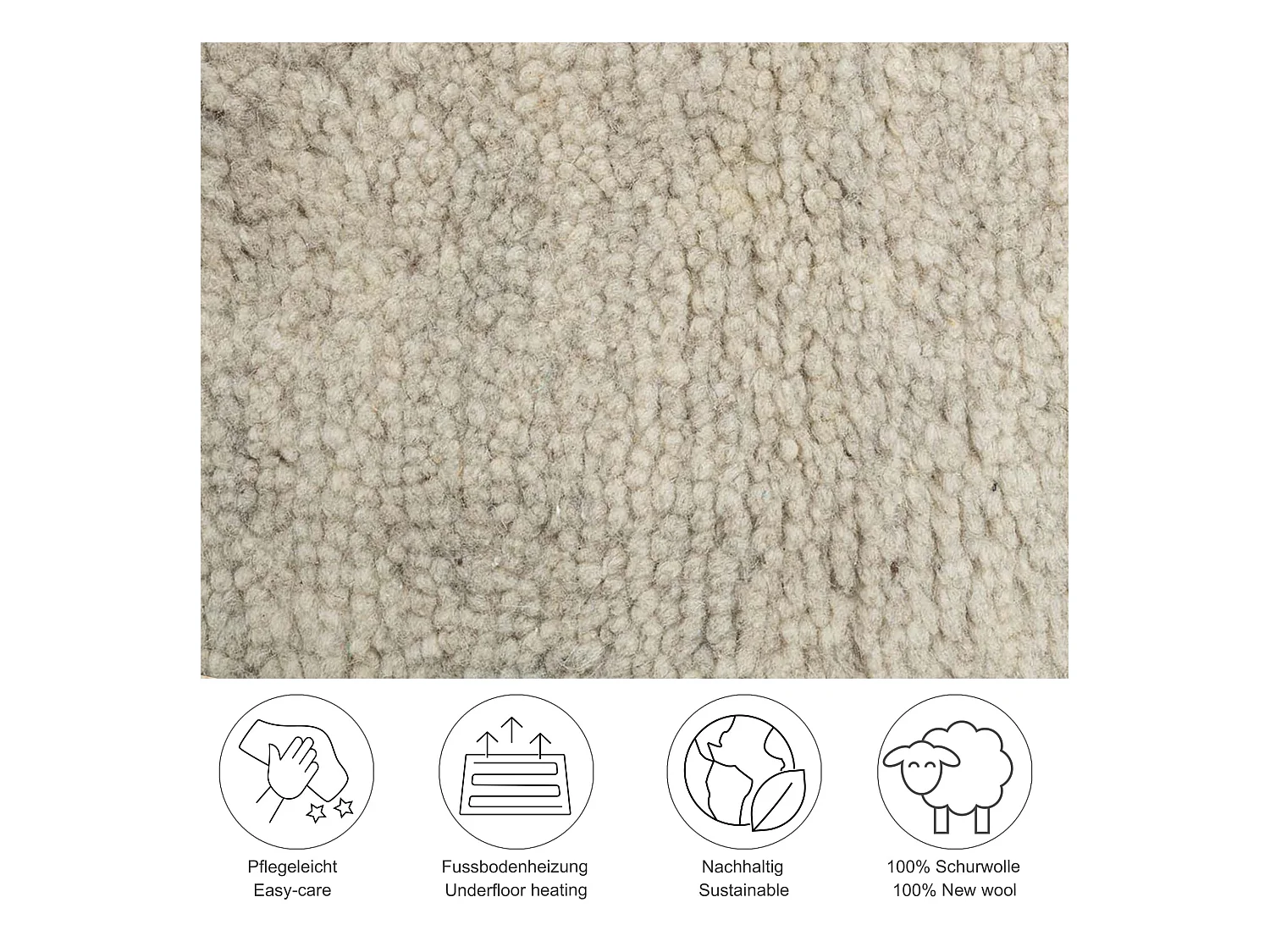 Alfombra bereber tejida a mano con lana 60x90 cm Arena Hadj