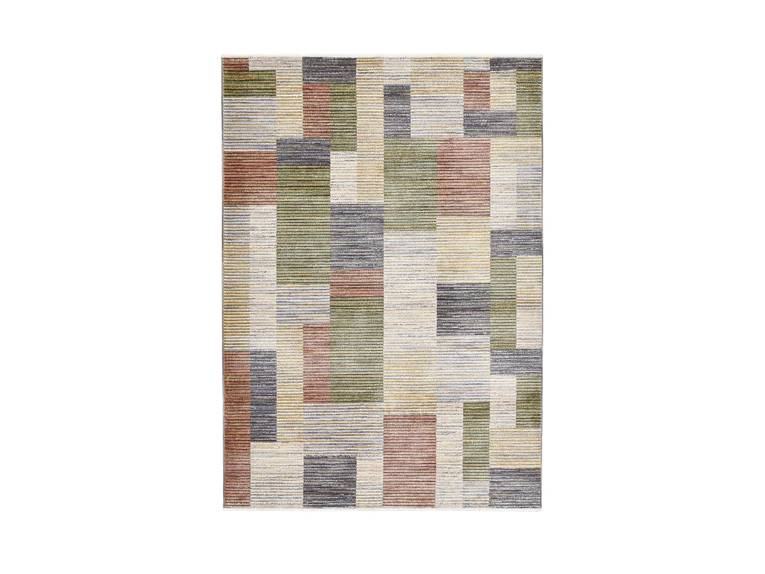 Tapis tissé à plat aspect patchwork  80x150 cm multicolor Corduletta
