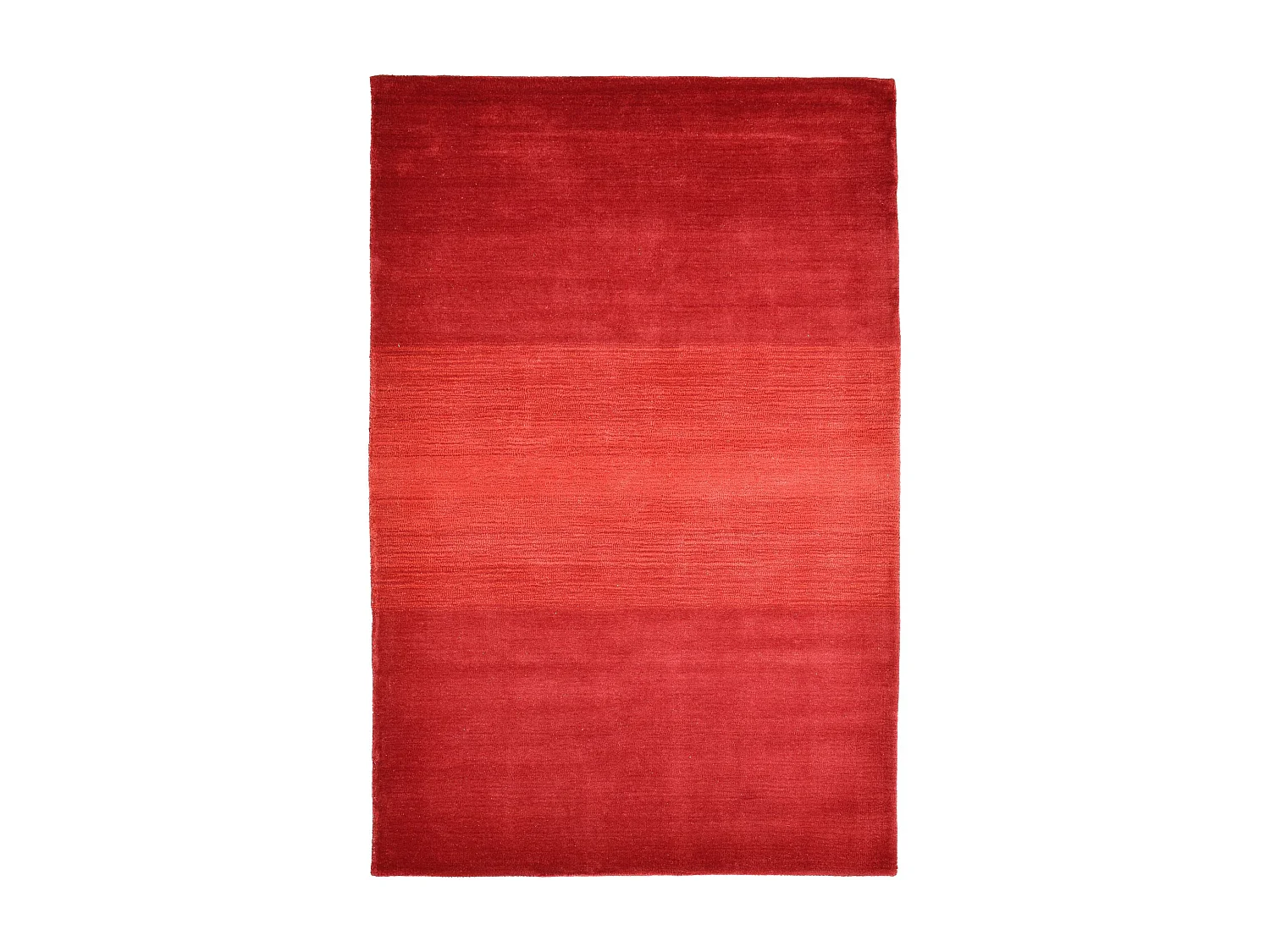 Tapis en laine avec dégradé de couleurs 140x200 cm rouge Wool Comfort