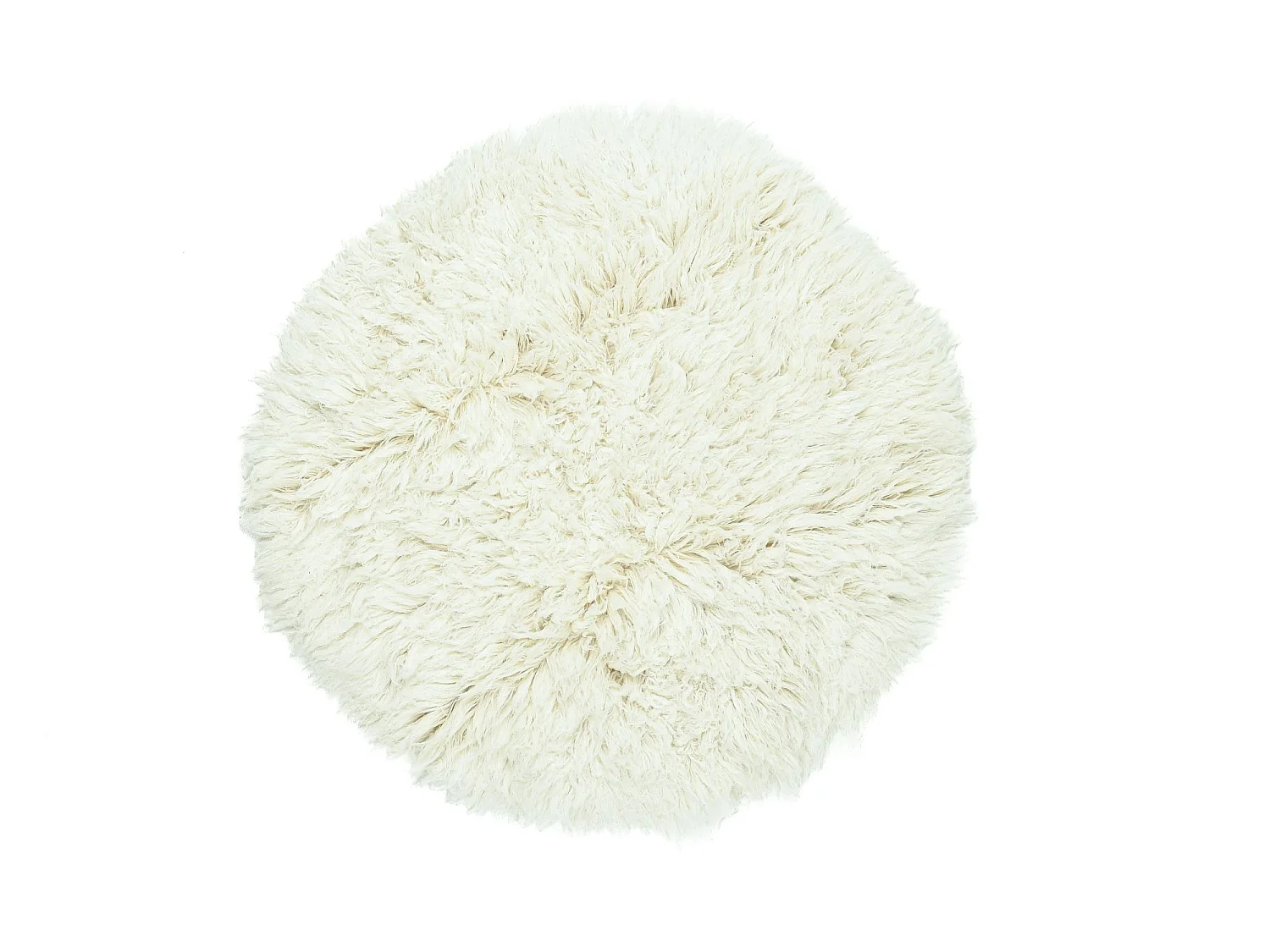 Tapis Flokati provenant de Grèce diamètre 100 cm natural Flokos XXL