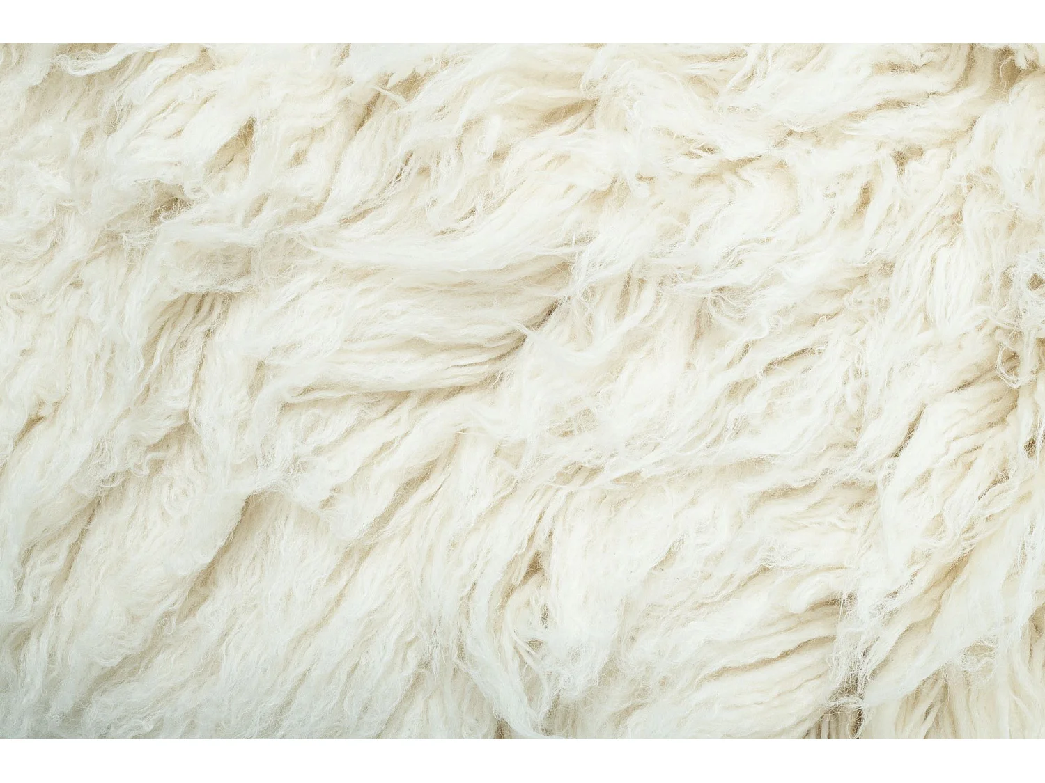 Tapis Flokati provenant de Grèce diamètre 100 cm natural Flokos XXL