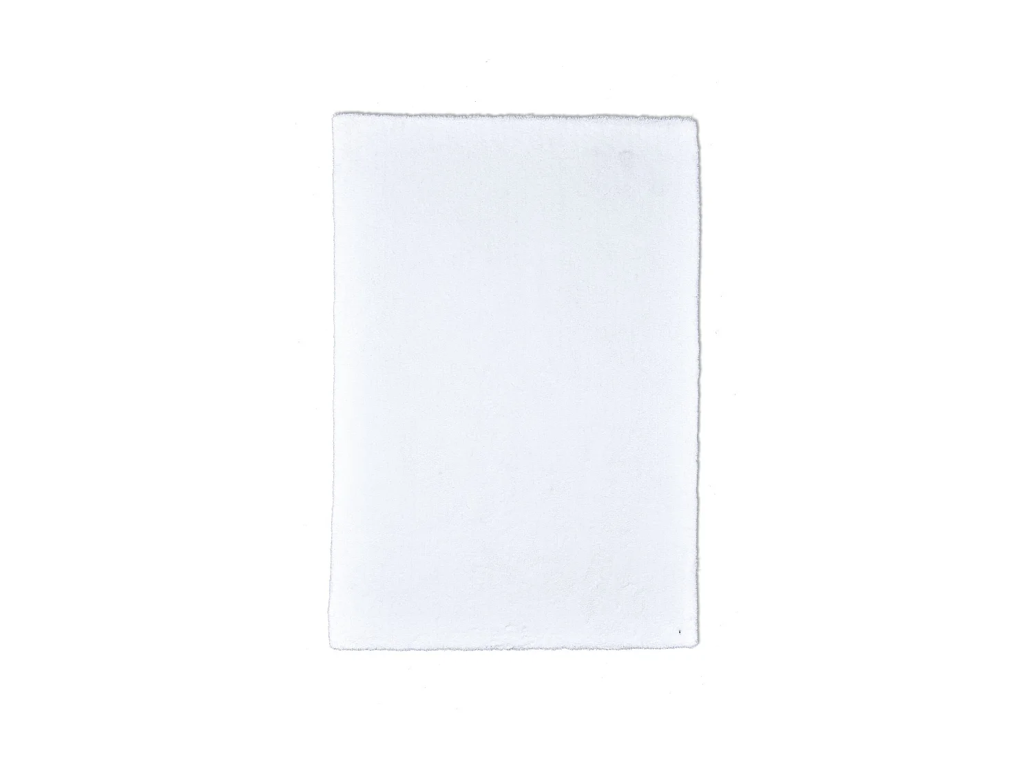 Tapis Shaggy tufté à la main 85x155 cm blanc Cozy