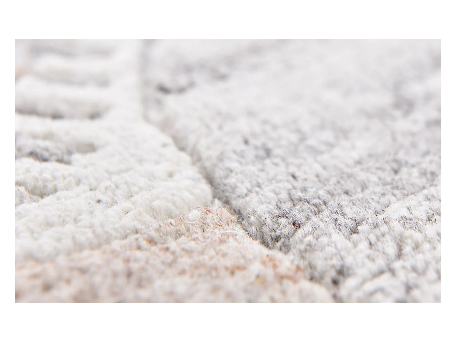 Tapis en laine noué à la main 150x150 cm natural gris Nakarta