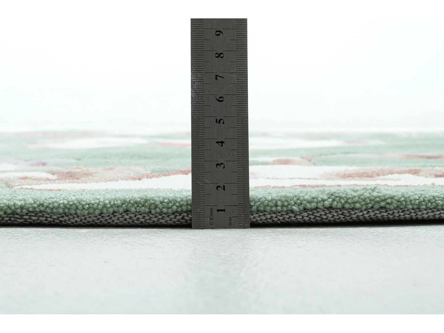 Handgetuft tapijt met rand in Aubusson-design  190x190 cm groen Ming