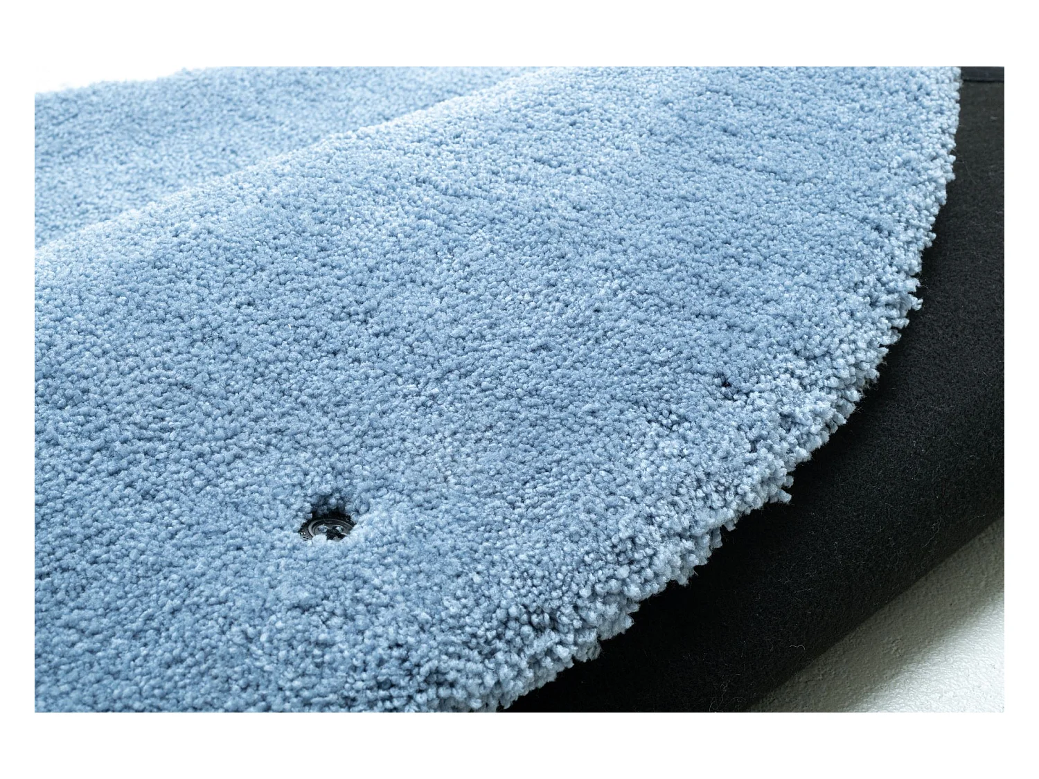 Tapis Shaggy tufté à la main 140x140 cm bleu clair Cozy