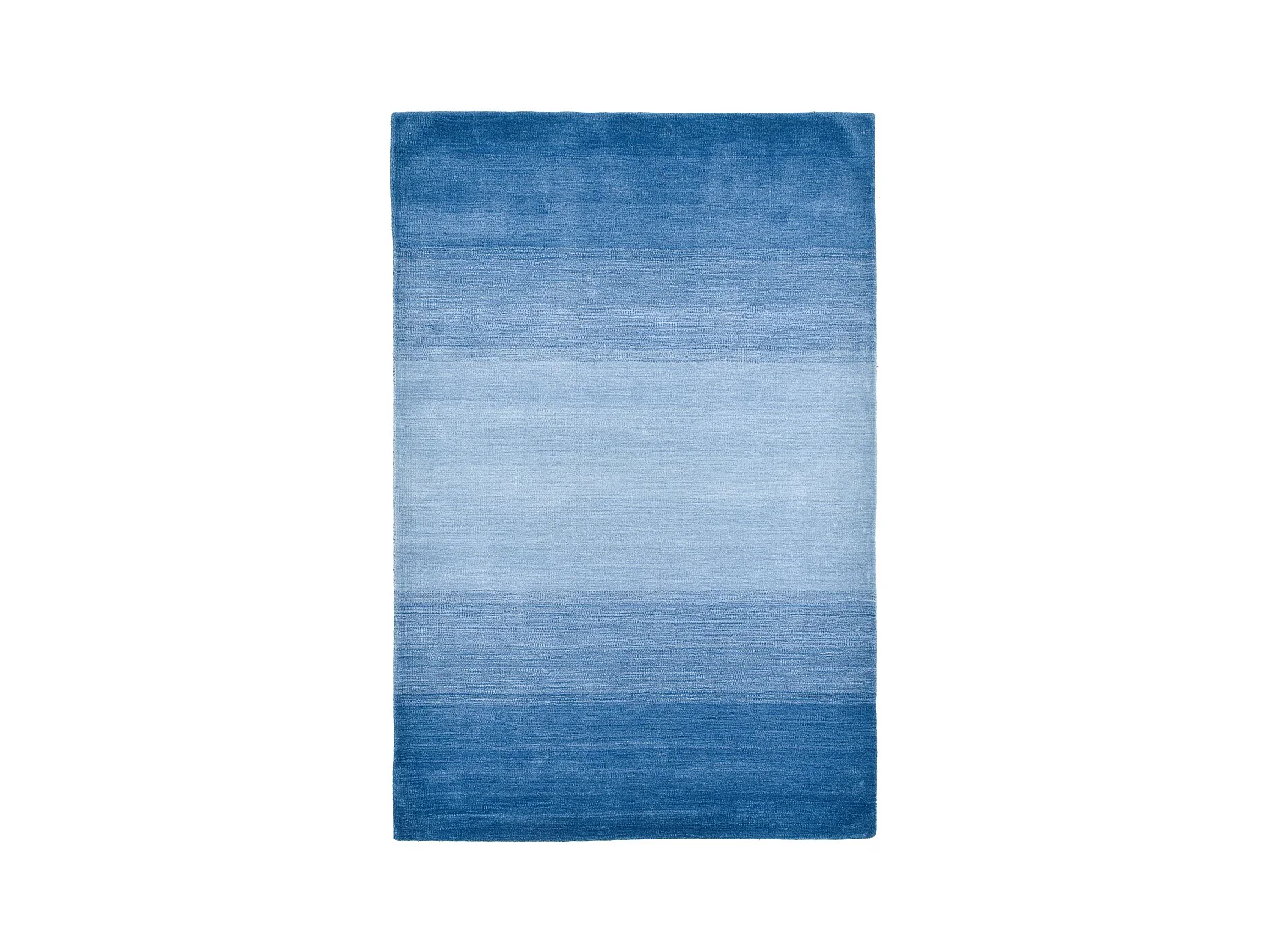 Teppich aus Wolle mit Farbverlauf 60x90 cm Blau Wool Comfort