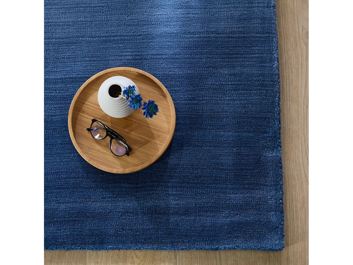 Tapis en laine avec dégradé de couleurs 60x90 cm bleu Wool Comfort