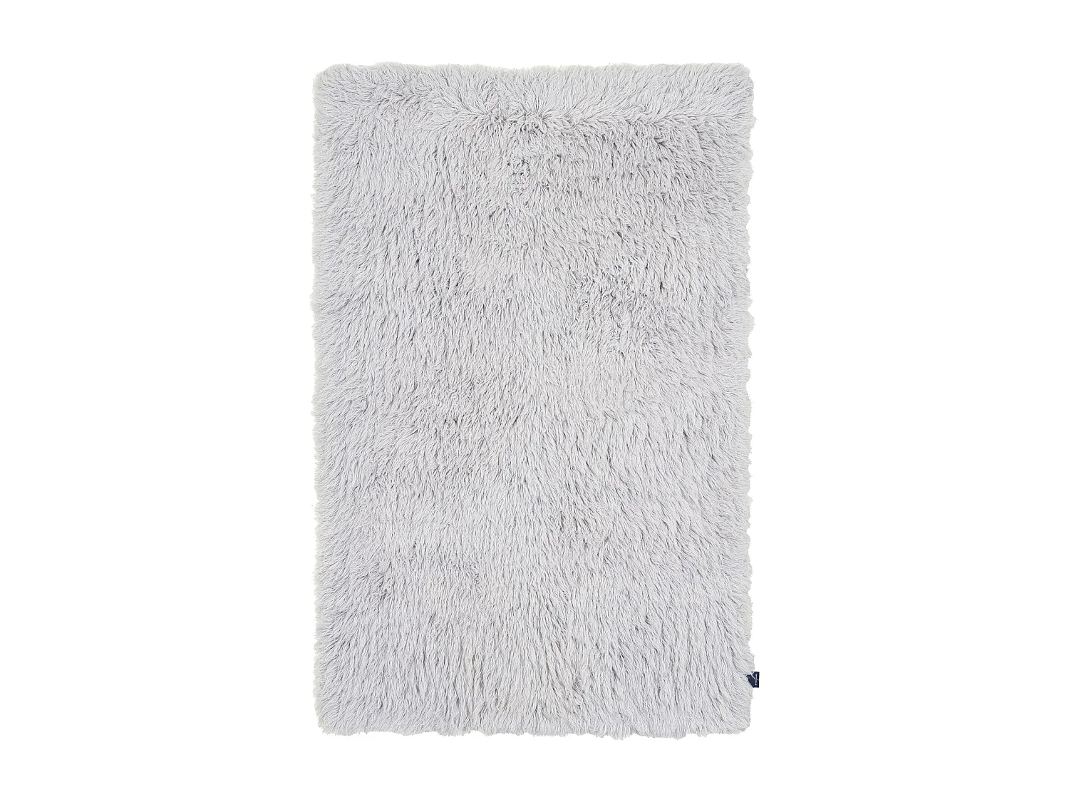 Tapis shaggy en laine naturelle tissé à la main  140x190 cm gris Fluffy