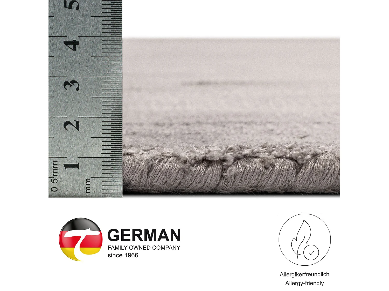 Tapis tissé à la main en viscose150x150 cm gris Star