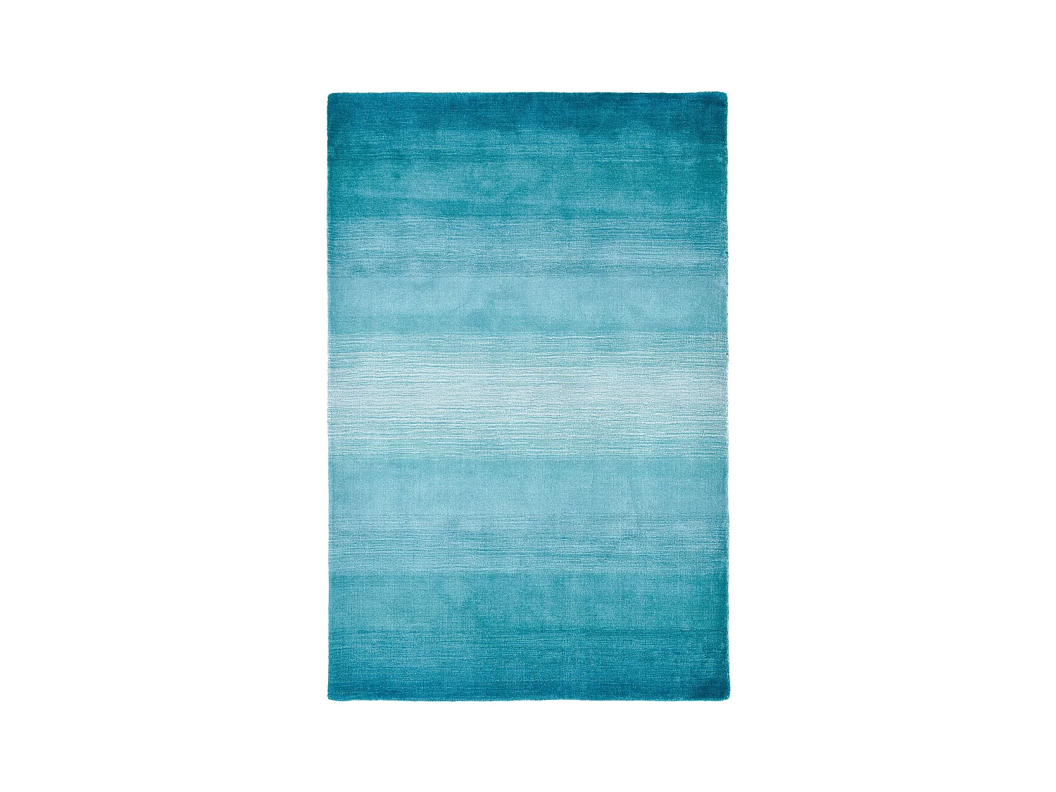 Teppich aus Wolle mit Farbverlauf 90x160 cm Türkis Wool Comfort