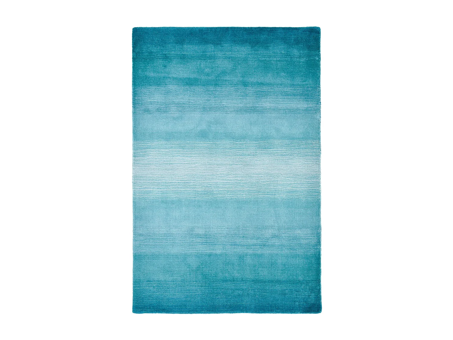 Teppich aus Wolle mit Farbverlauf 90x160 cm Türkis Wool Comfort