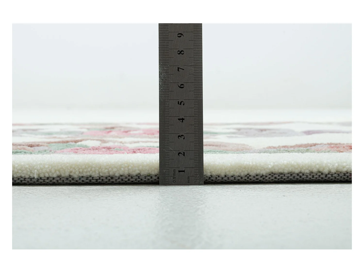 Tapis tufté à la main avec bordure, style Aubusson  70x600 cm beige Ming