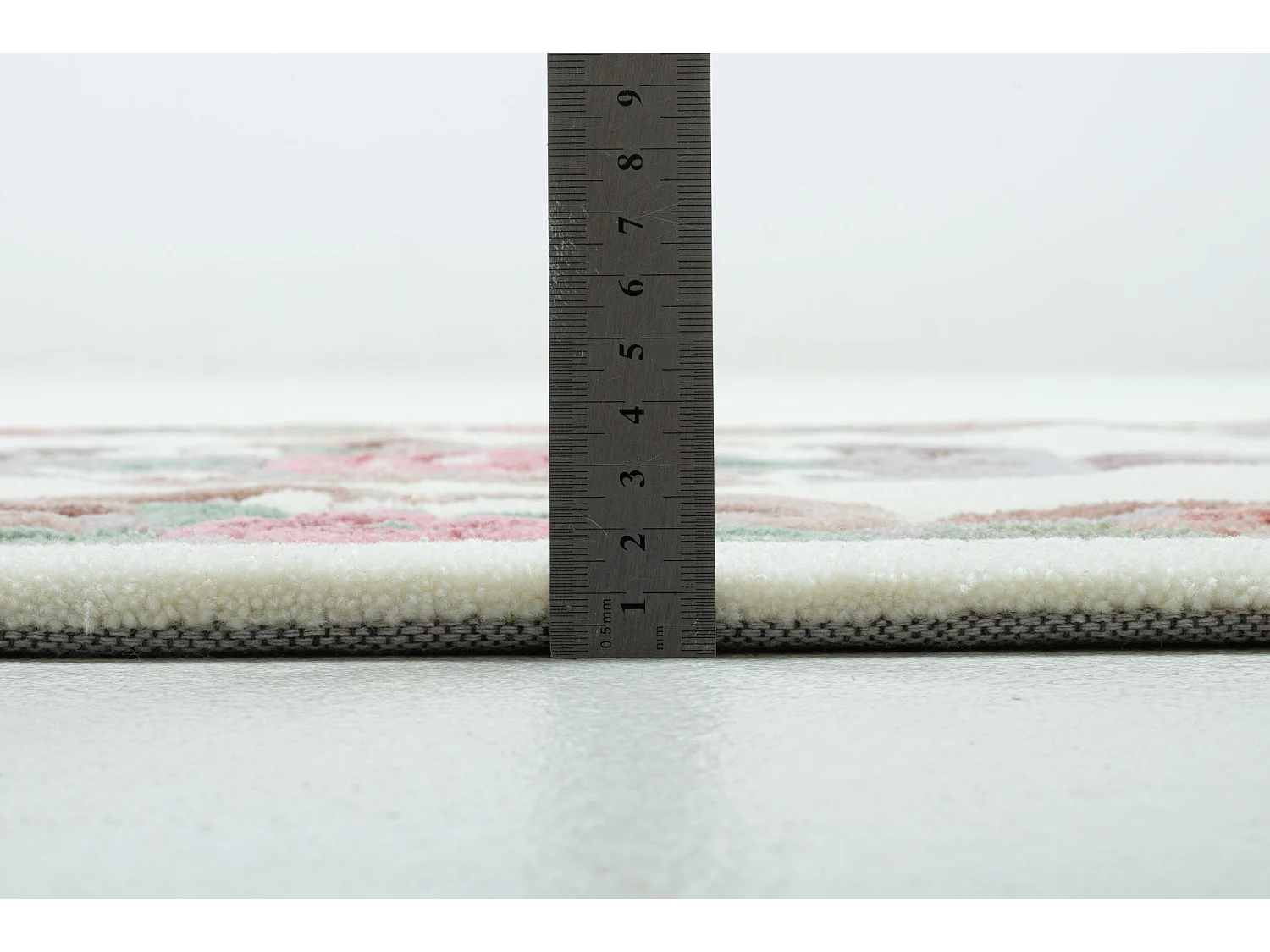 Tapis tufté à la main avec bordure, style Aubusson  70x600 cm beige Ming