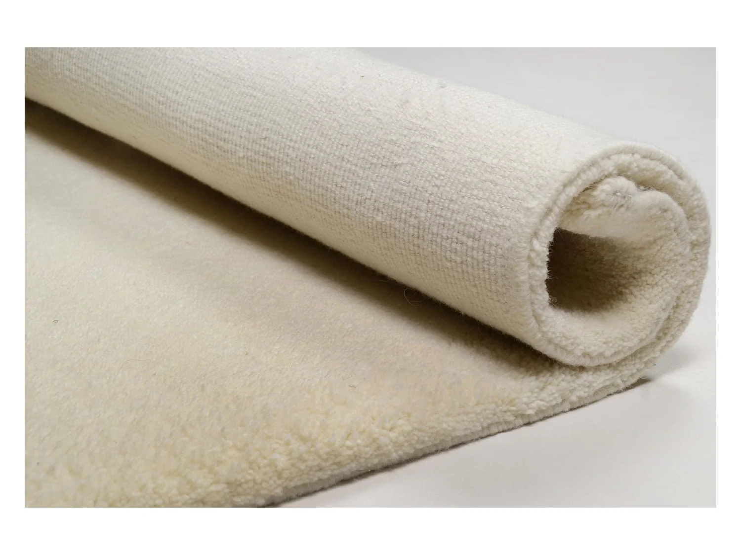 Handgeknüpfter Berberteppich aus Wolle 150x150 cm Weiß Imaba Super