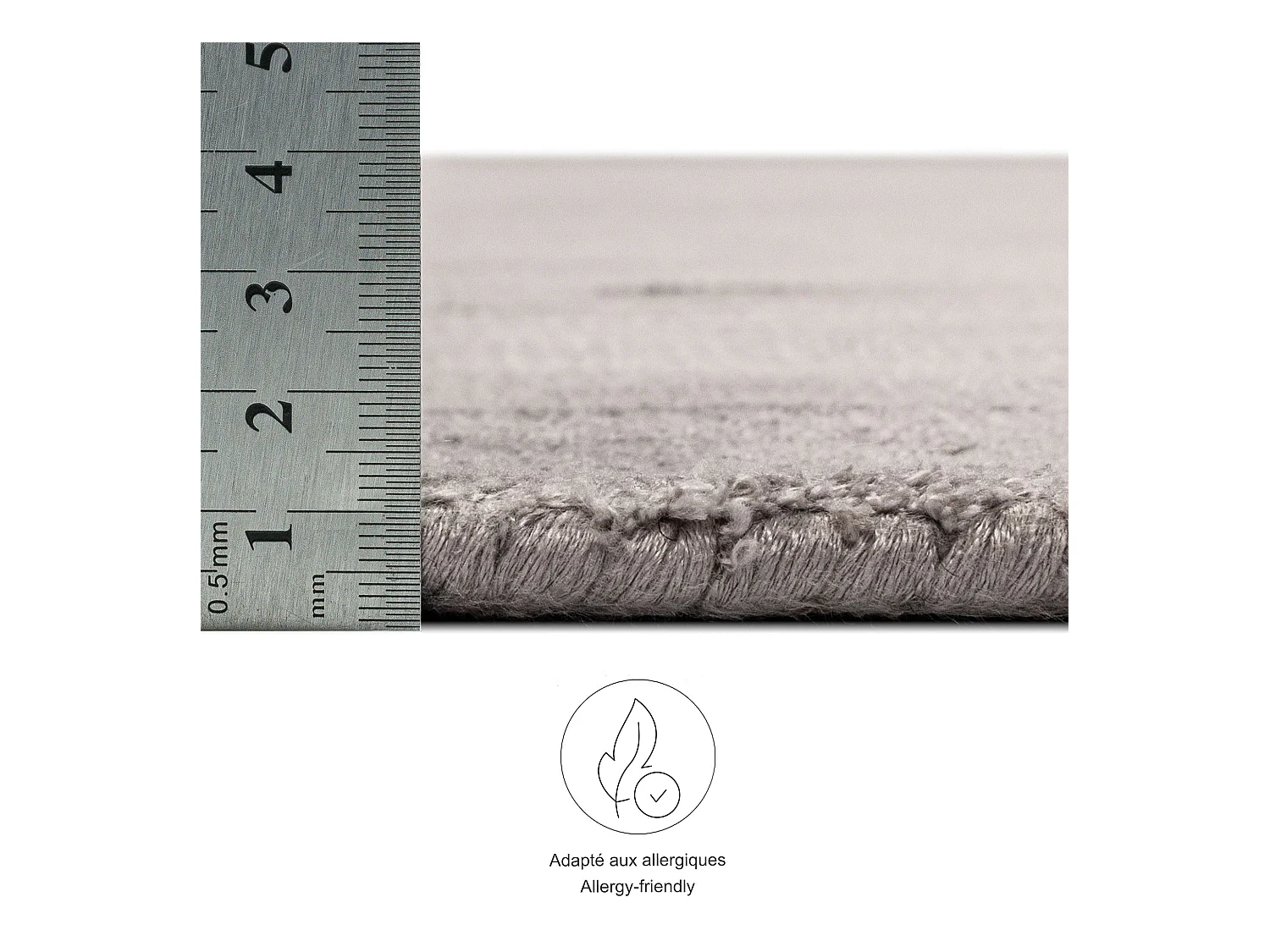 Handgewebter Teppich aus Viskose 190x290 cm Grau Star