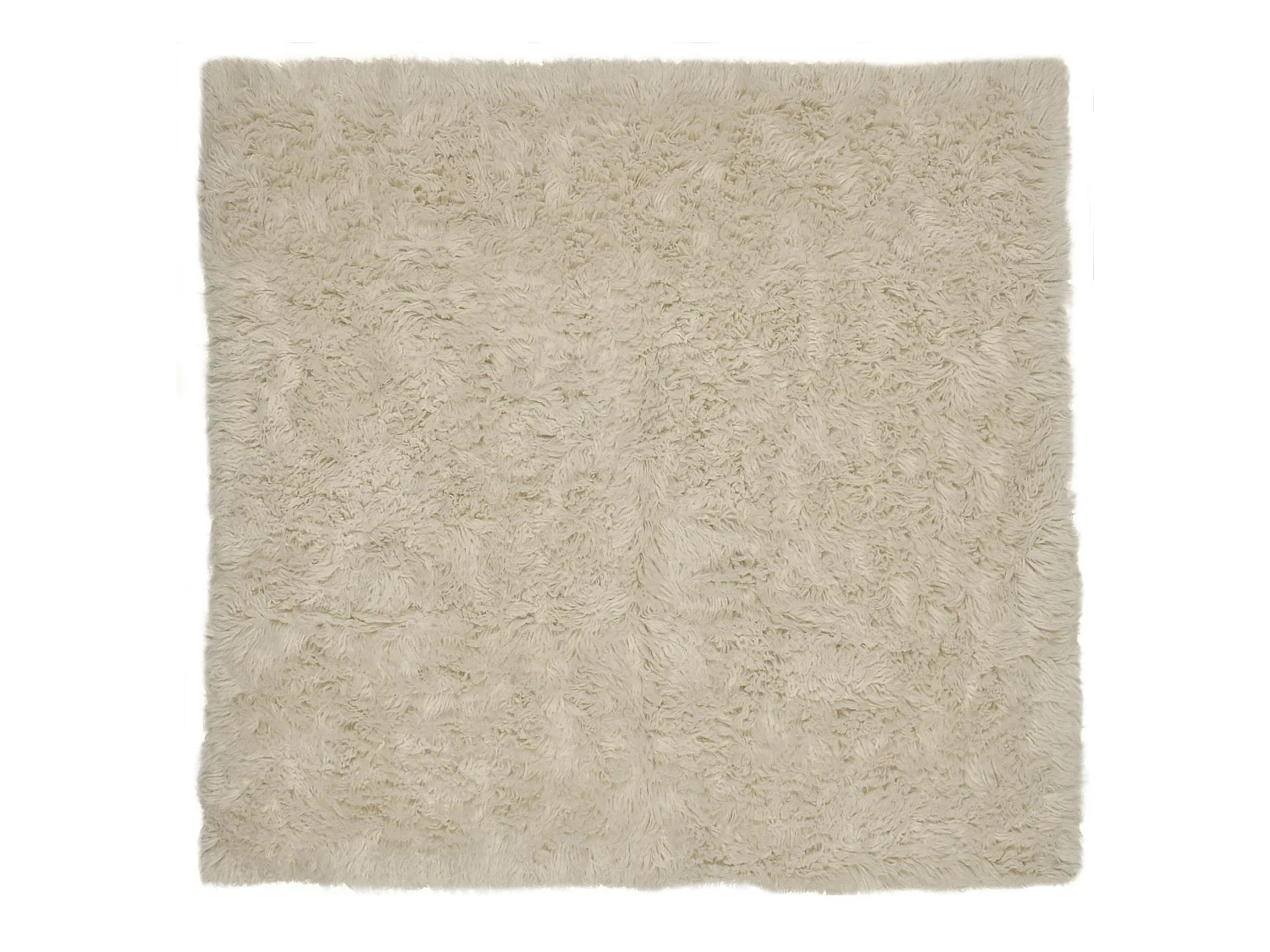 Tapete Flokati da Grécia 120x120 cm natural Flokos XXL