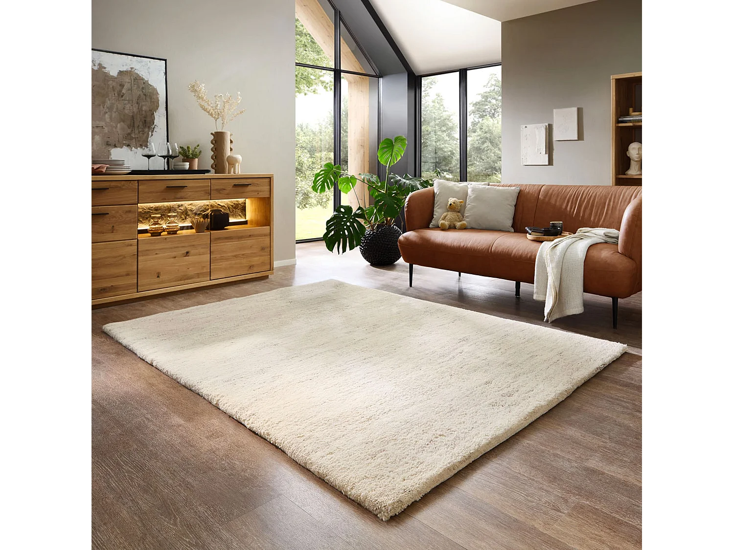 Tapis berbère noué à la main en laine 120x180 cm jaspe Maloronga