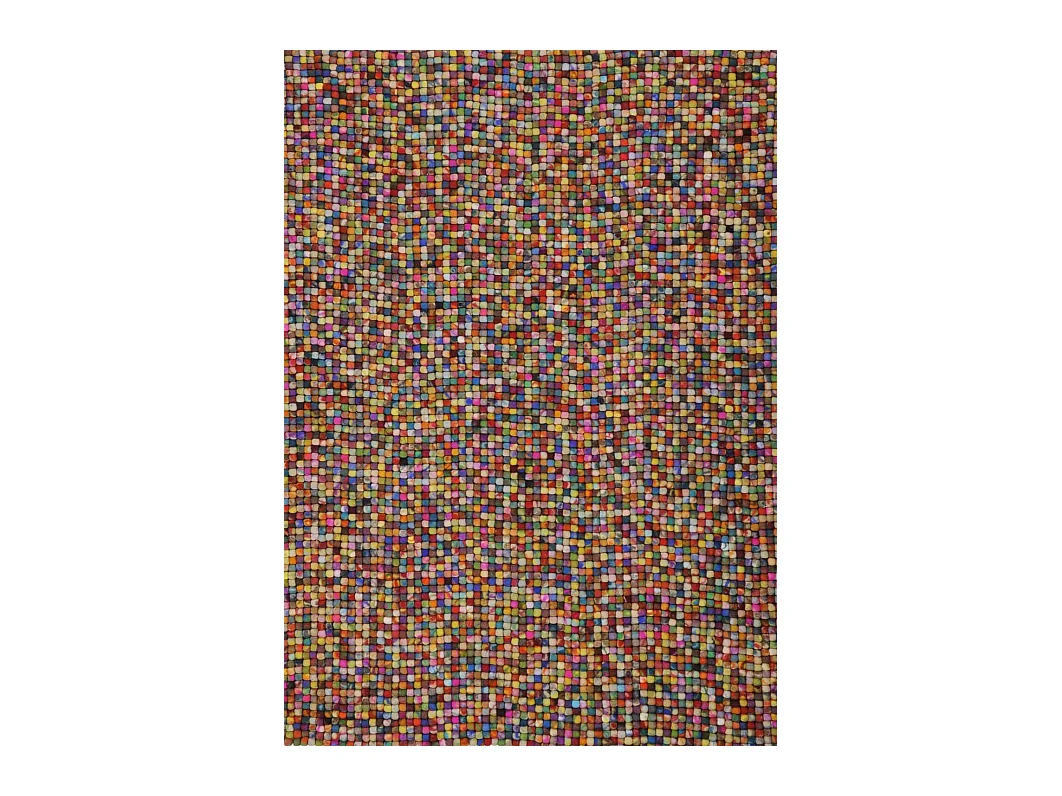 Tapete de bolas de feltro feito à mão 140x200 cm multicolorido Felty 2.2