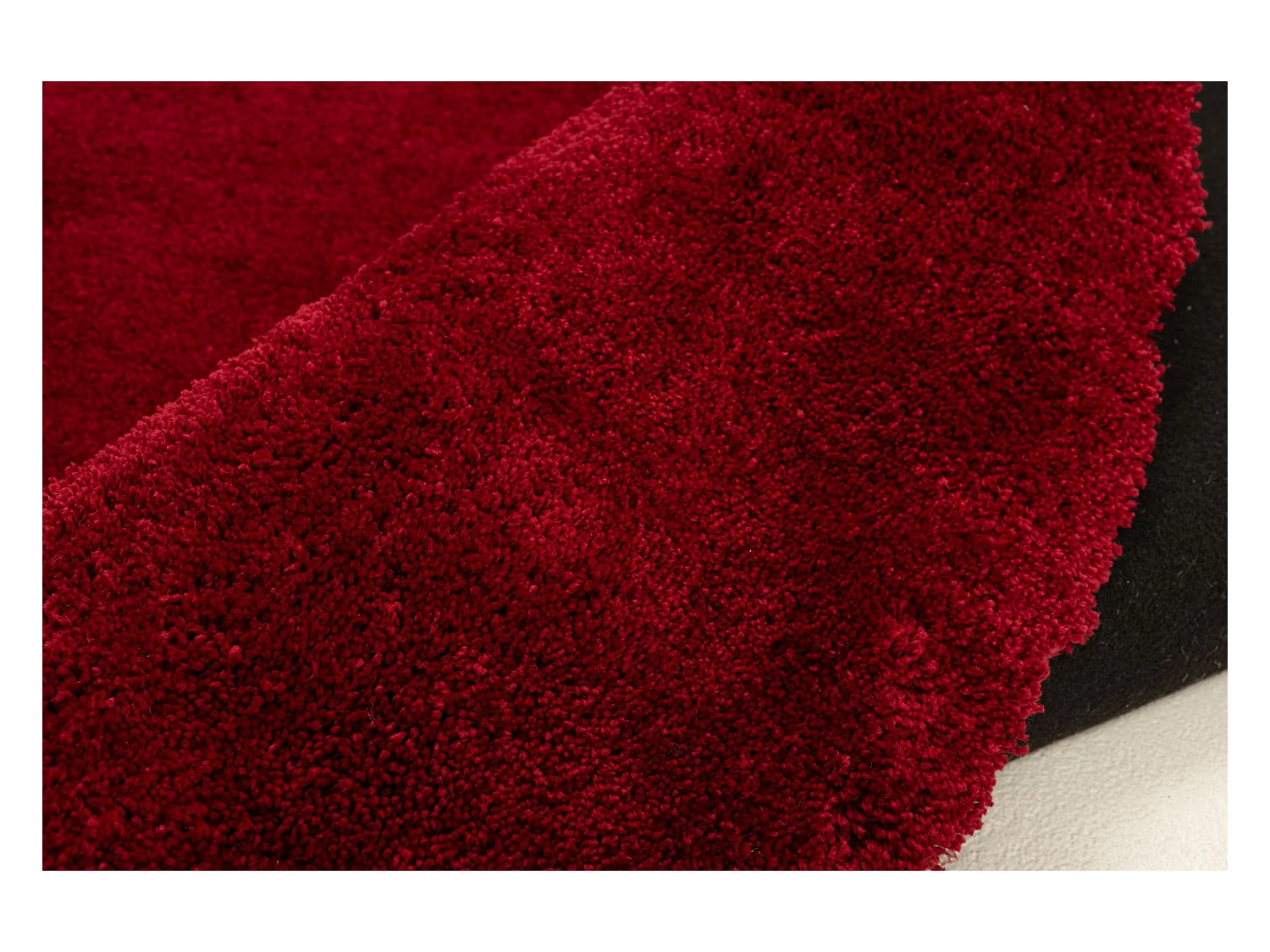 Handgetufteter Shaggyteppich 135x200 cm Rot Cozy