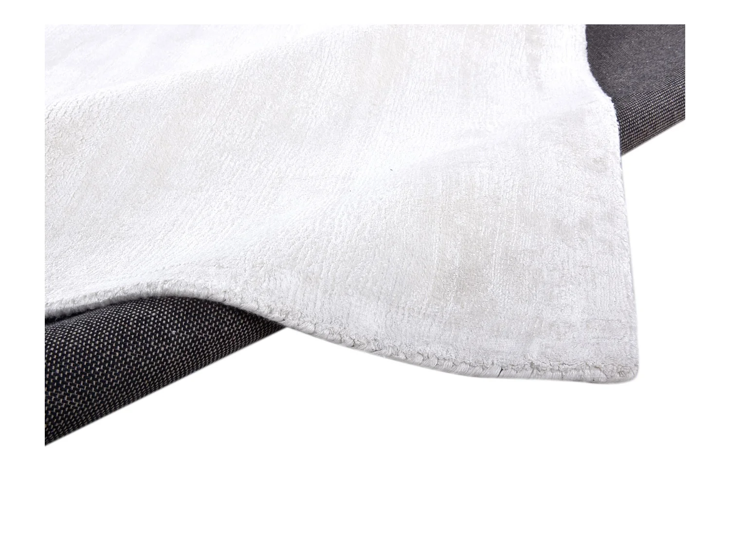 Tapis en viscose tissé à la main 140x200 cm blanc Shine