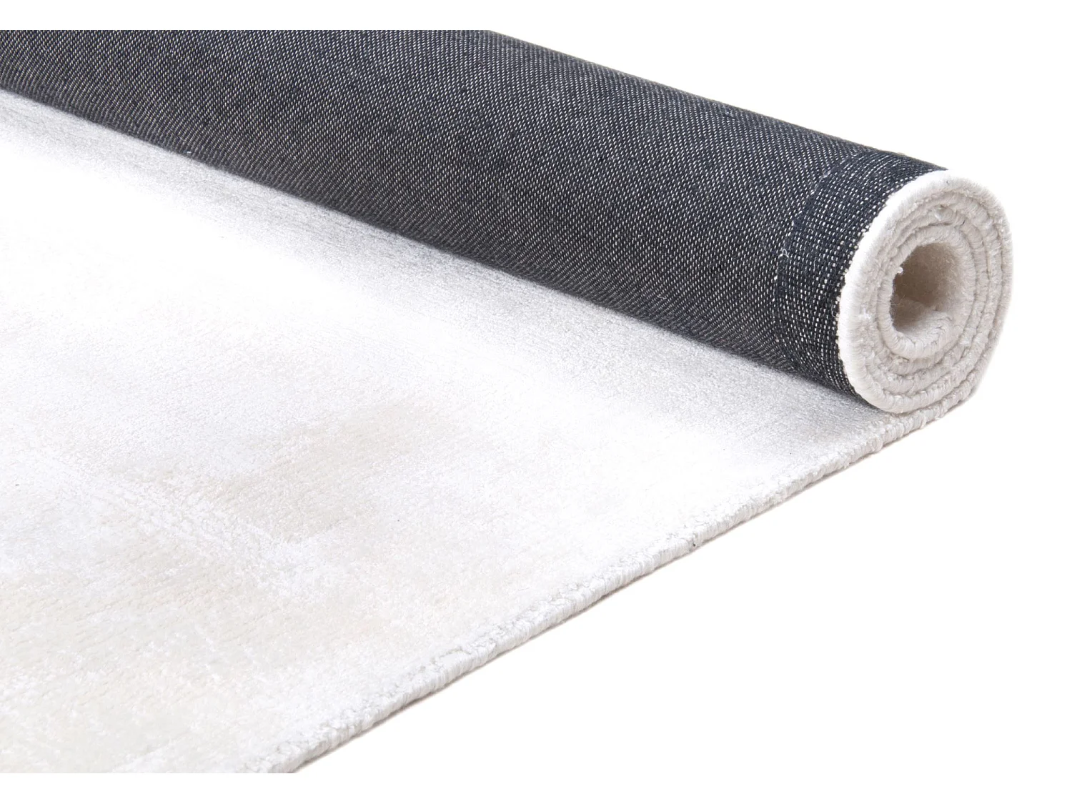 Tappeto in viscosa tessuto a mano 140x200 cm bianco Shine