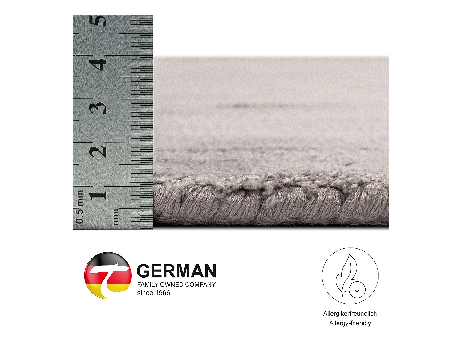 Tappeto tessuto a mano in viscosa 190x190 cm grigio Star