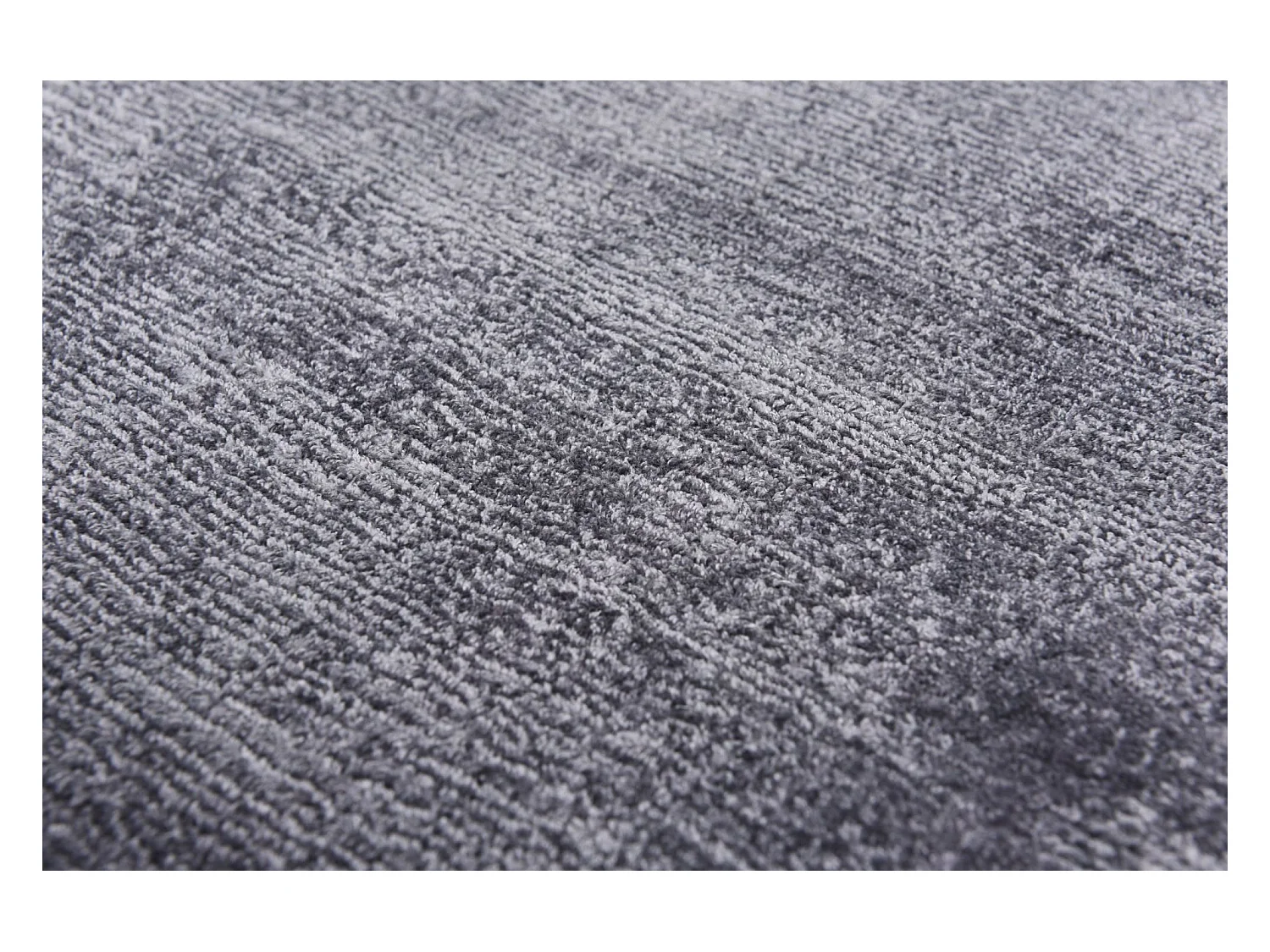 Tapis en viscose tissé à la main 65x135 cm anthracite Shine