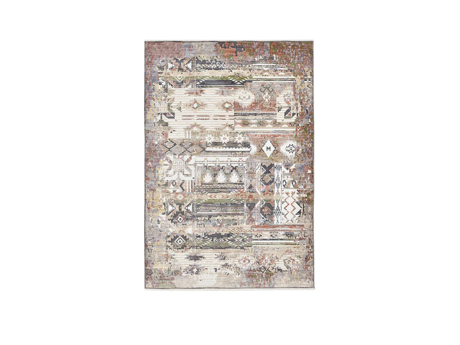 Tapis à tissage plat au look vintage  80x150 cm beige multi Corduletta