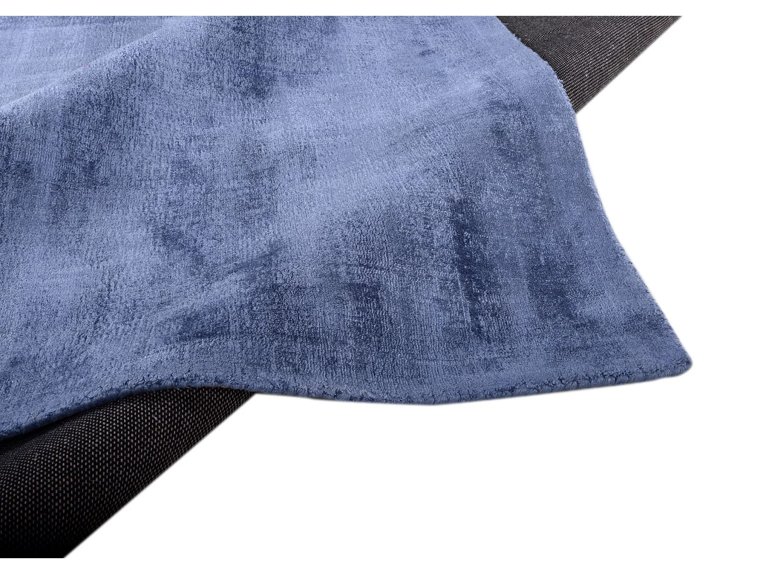 Tapis en viscose tissé à la main 160x230 cm bleu Shine