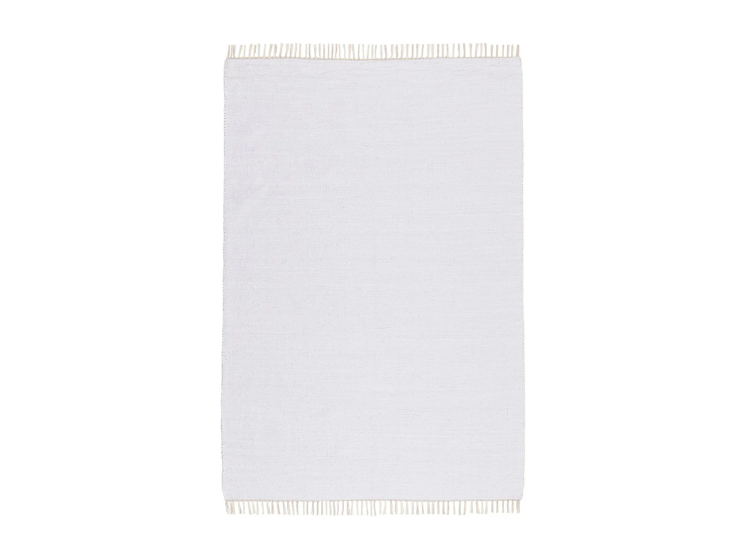 Tapis en coton tissé à la main et réversible 40x60 cm blanc Happy Cotton