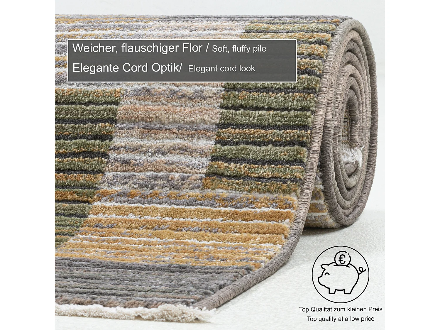 Tapis tissé à plat aspect patchwork  190x240 cm multicolor Corduletta